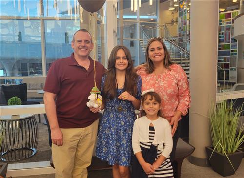 Honoree and family